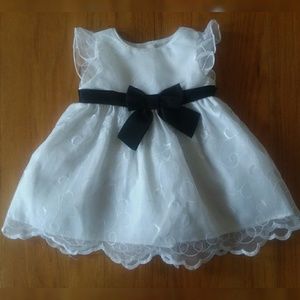 Baby Girl Black & White Dress 6-9 Months